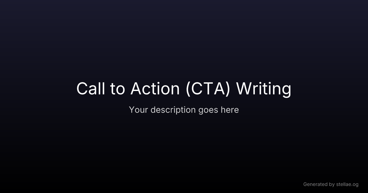 Call to Action (CTA) Writing — UX Glossary | stellae.design