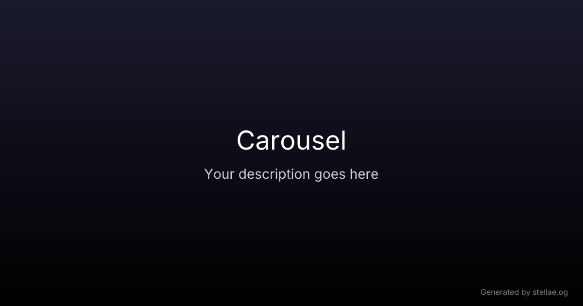 Carousel Component — UI Pattern Guide