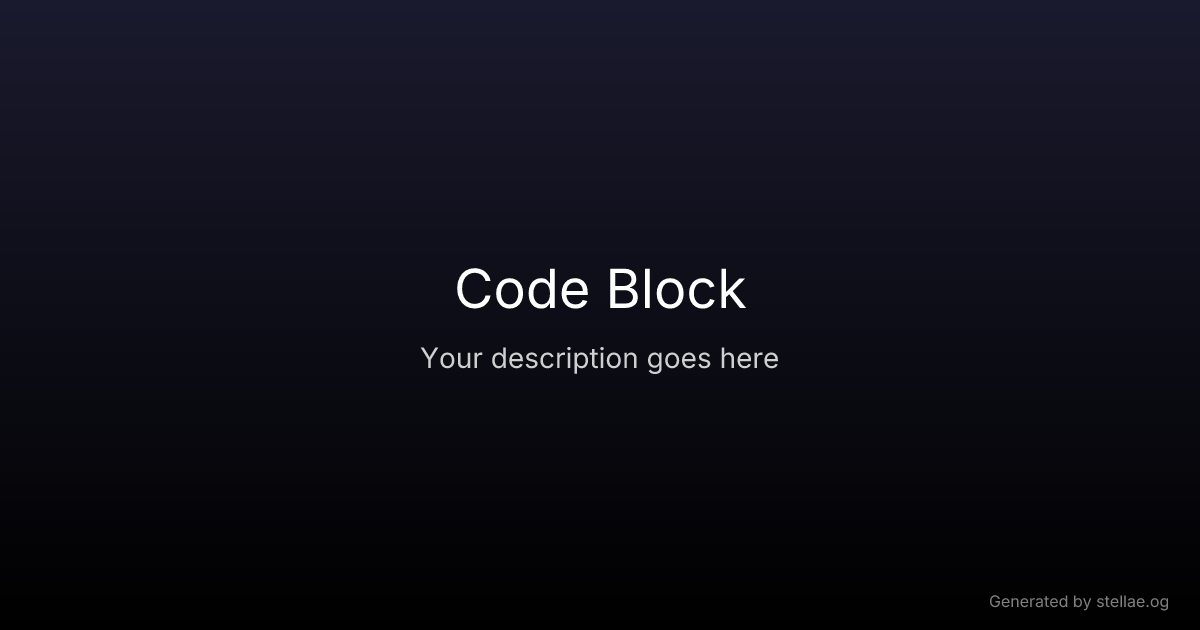 Code Block Component — UI Pattern Guide