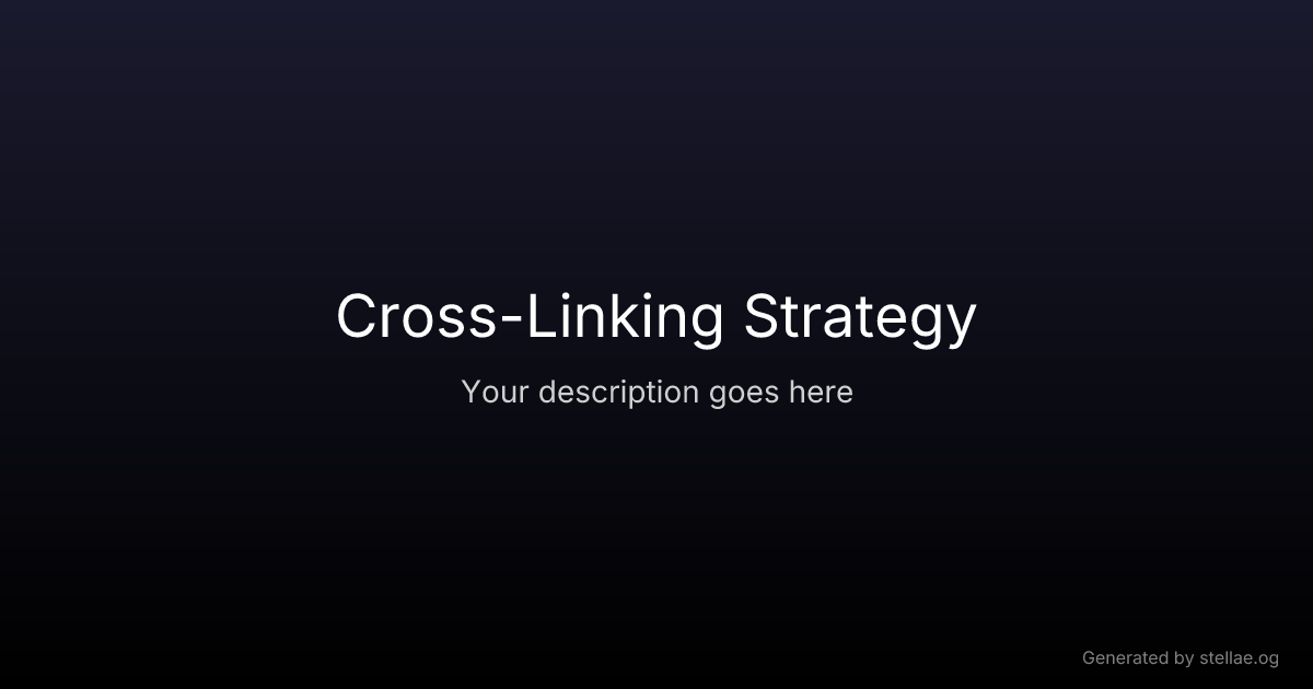 Cross-Linking Strategy — UX Glossary | stellae.design