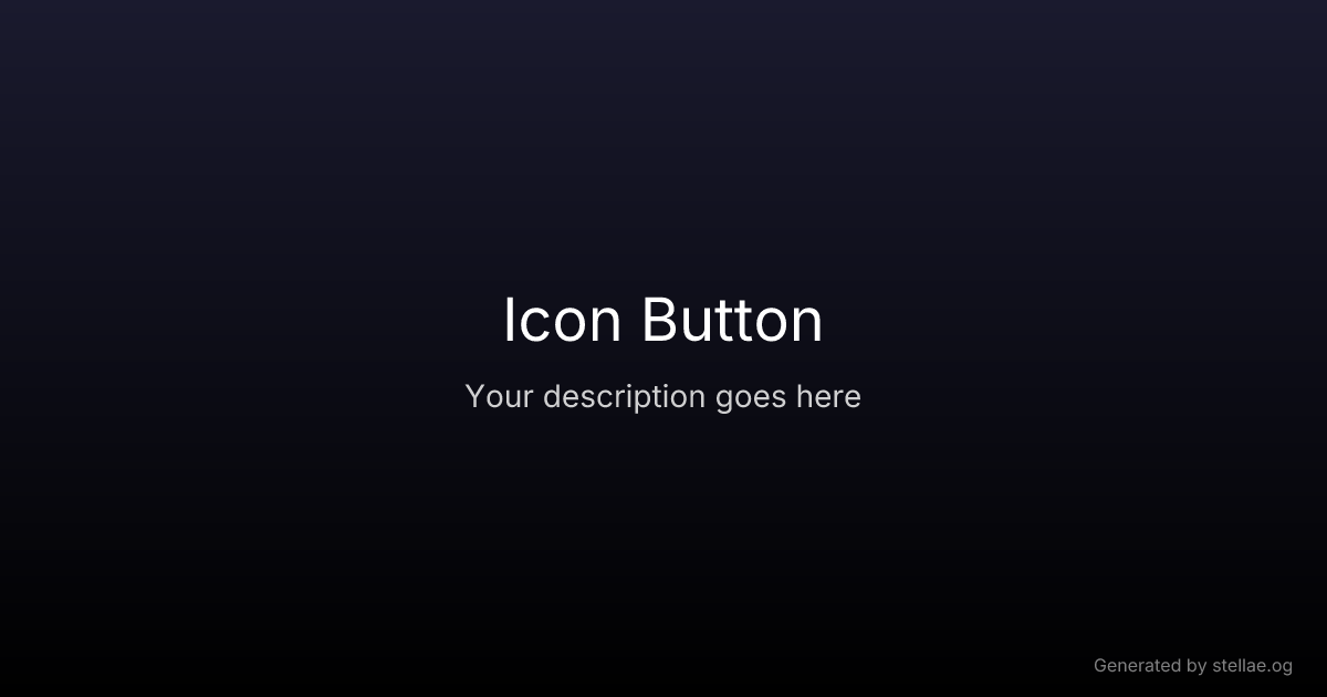 Icon Button Component — UI Pattern Guide