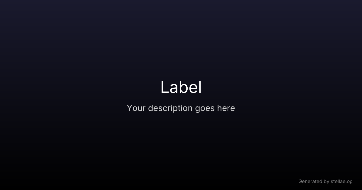 Label Component — UI Pattern Guide