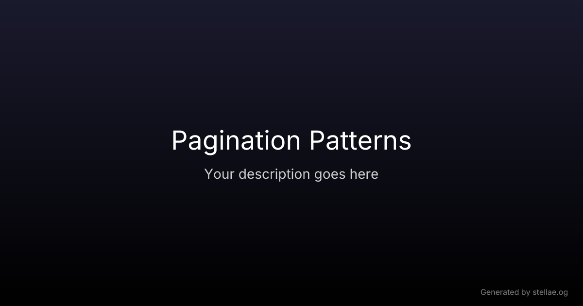 Pagination Patterns — UX Glossary | stellae.design