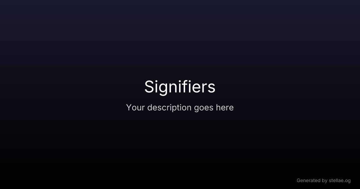 Signifiers — UX Glossary | stellae.design