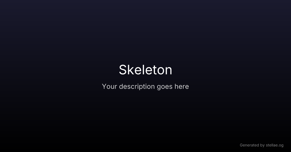 Skeleton Component — UI Pattern Guide