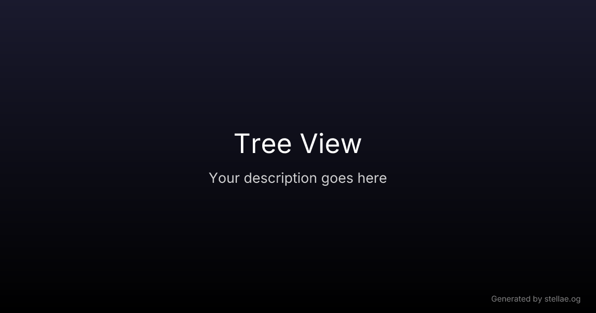 Tree View Component — UI Pattern Guide